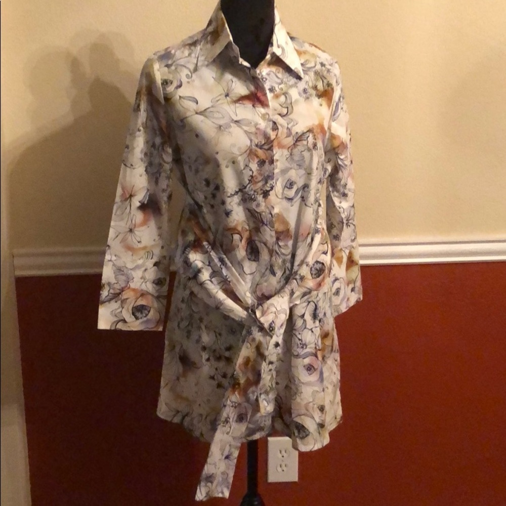 Farinaz Taghavi Women’s 3/4” Sleeve Blouse w/Sash